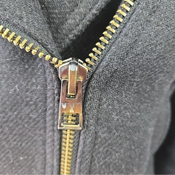 Madewell Eldridge Asymmetric Zip Coat in Black Insuluxe Fabric Women's XXS - Picture 8 of 15